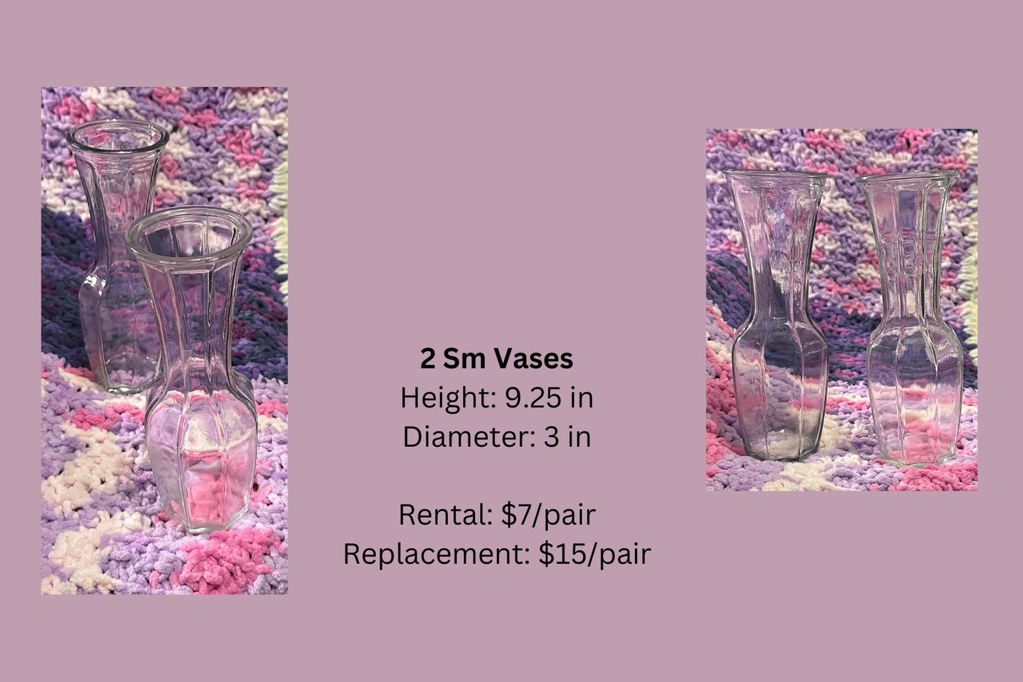 2 Small Vases