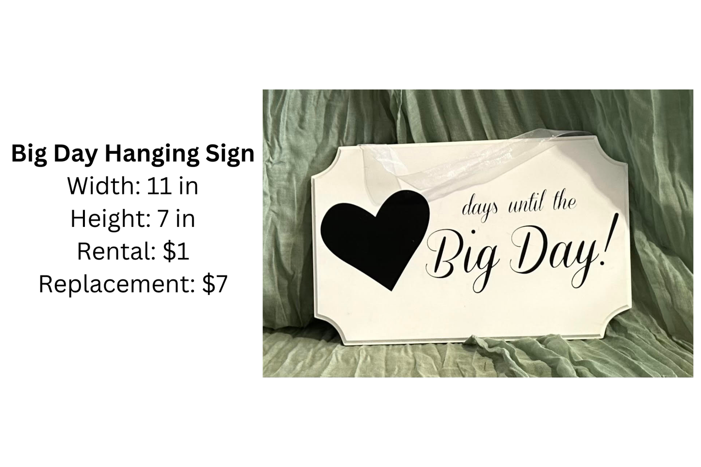 Big Day Hanging Sign