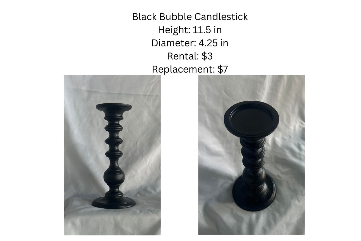 Black Bubble Candle Sticks