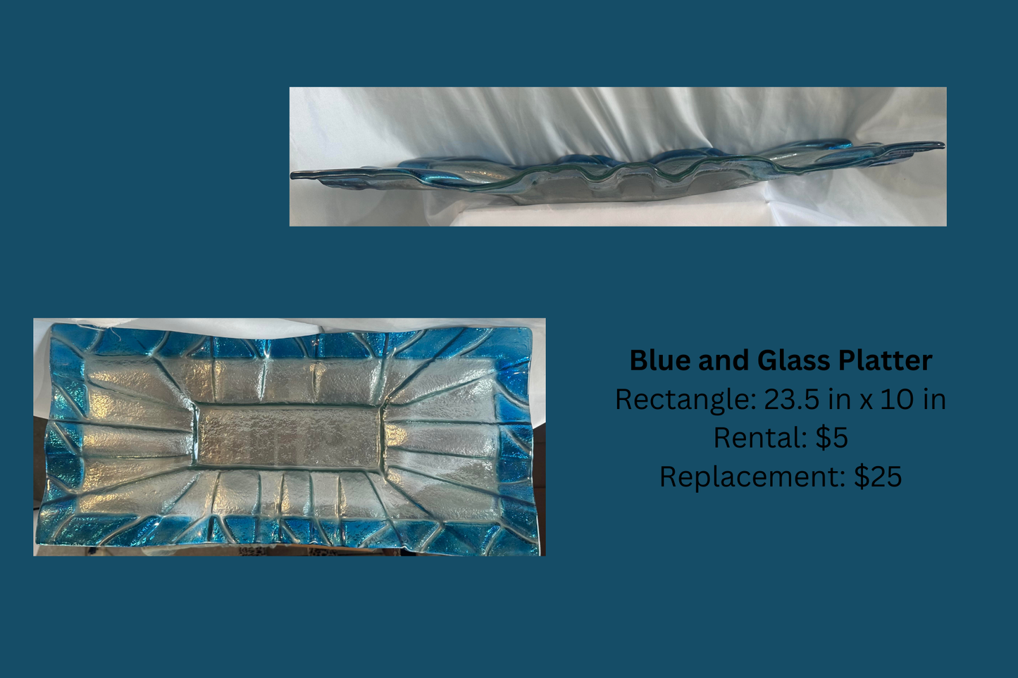 Blue and Glass Platter