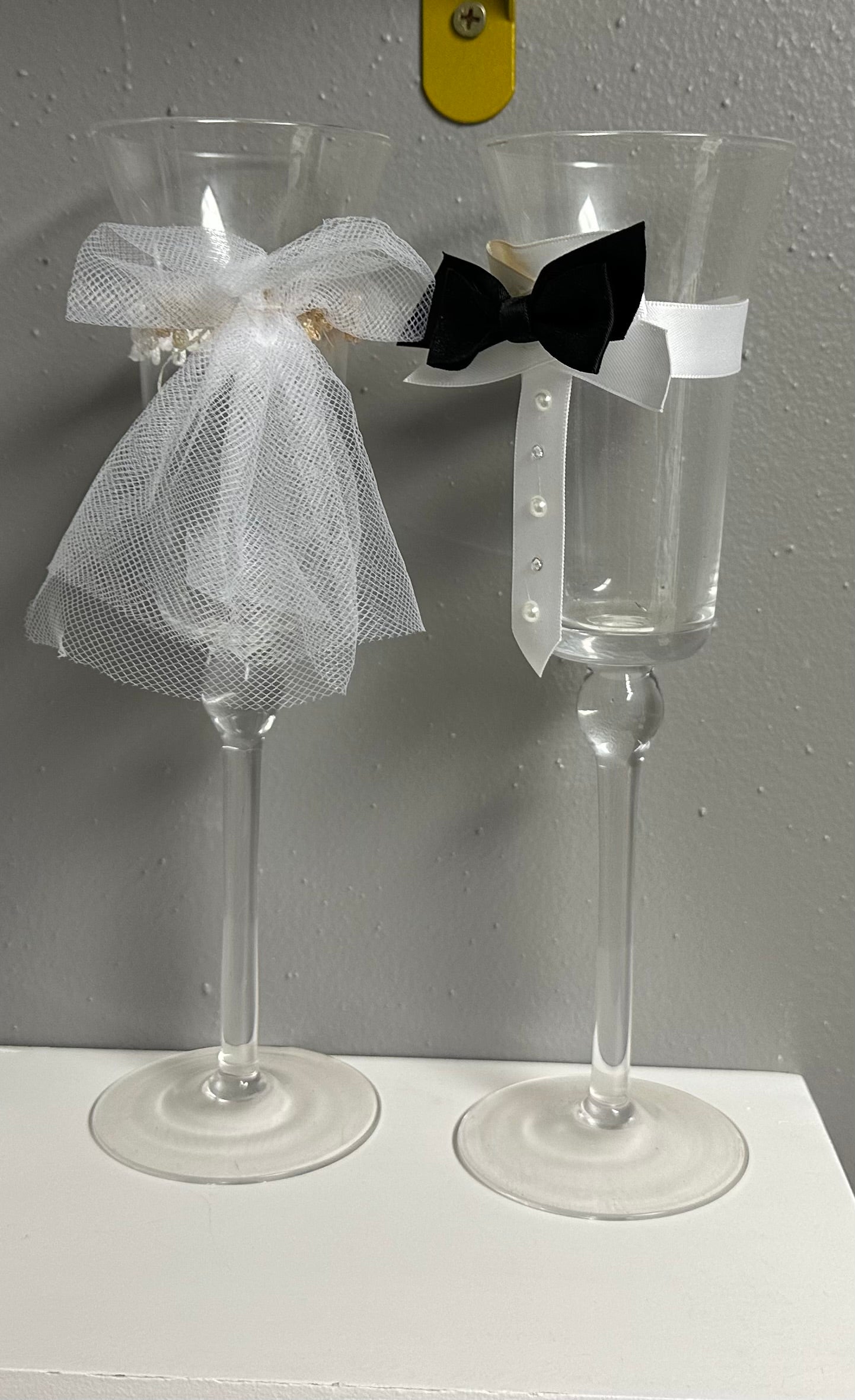 Bride & Groom Champagne Glasses