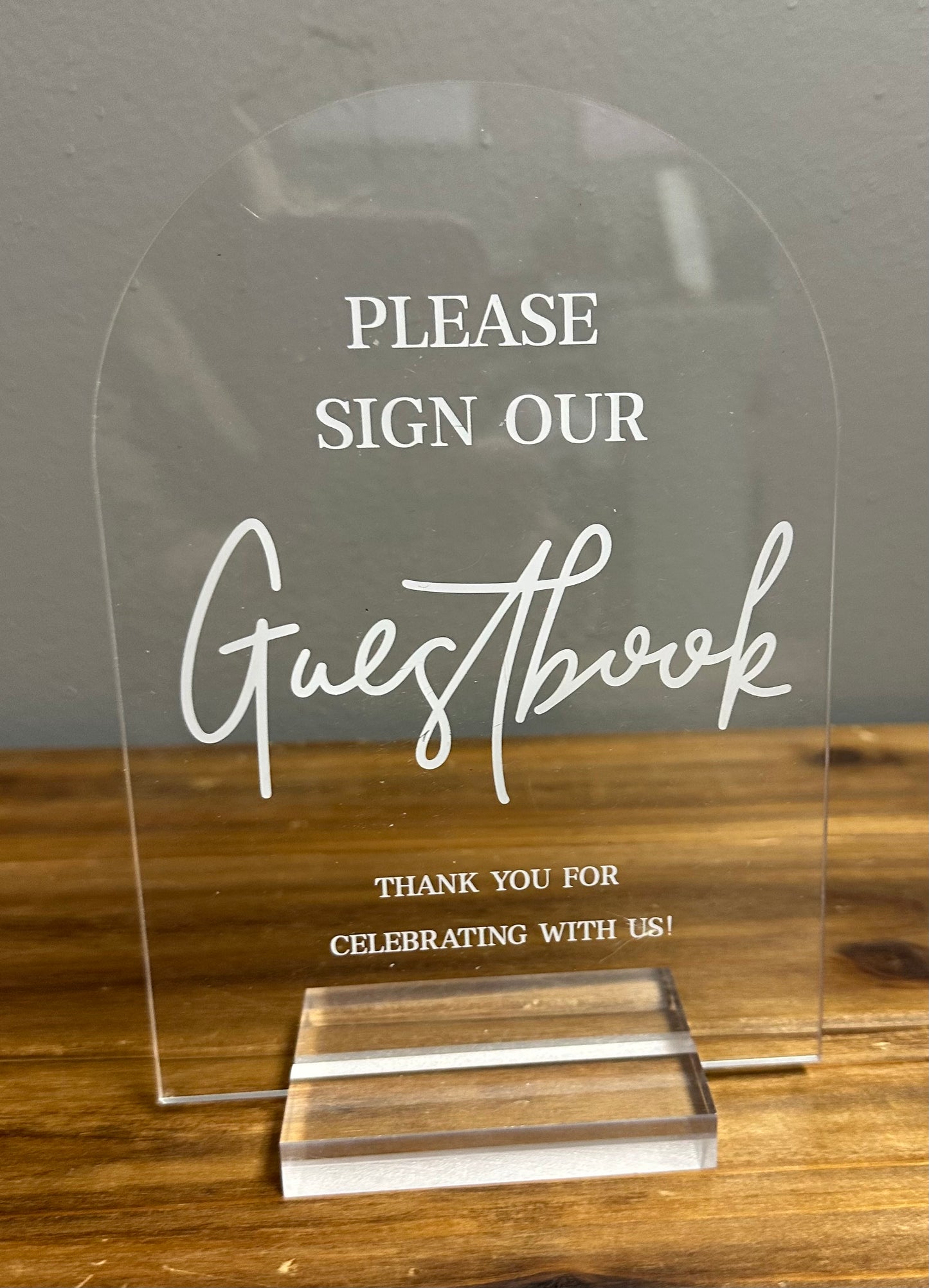 Clear Guestbook Sign