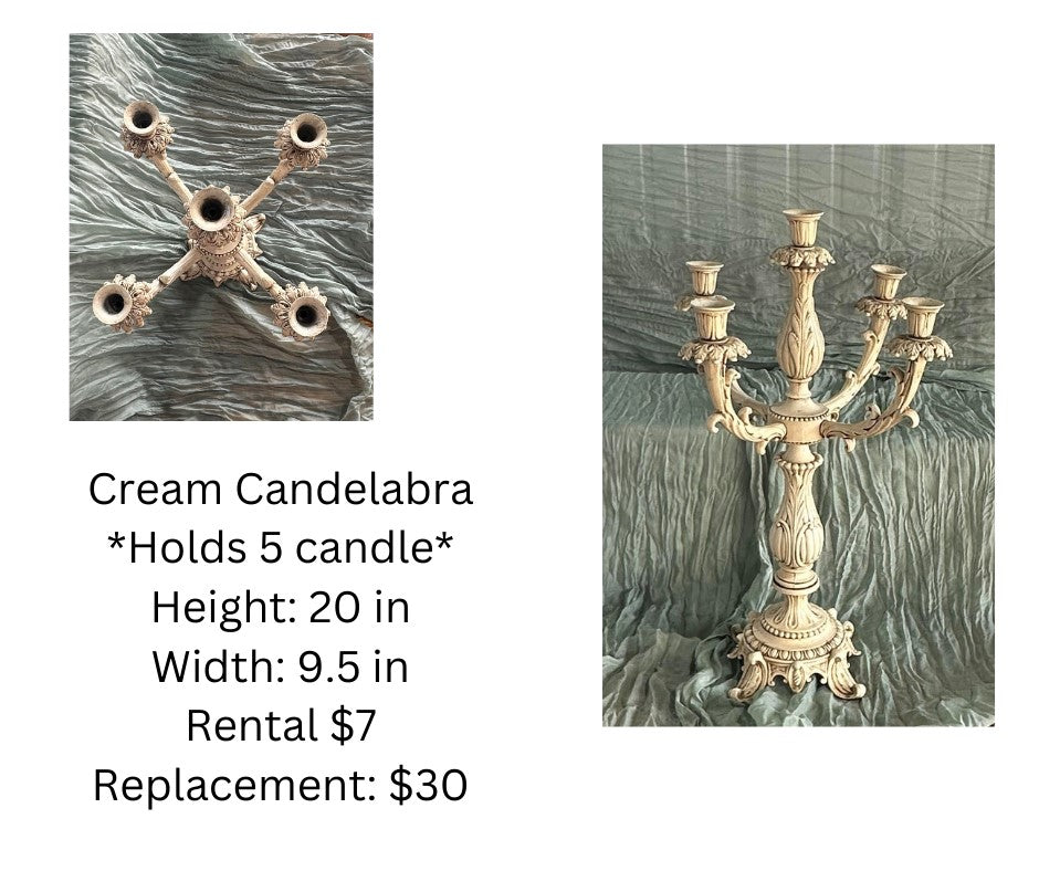 Cream Candelabra