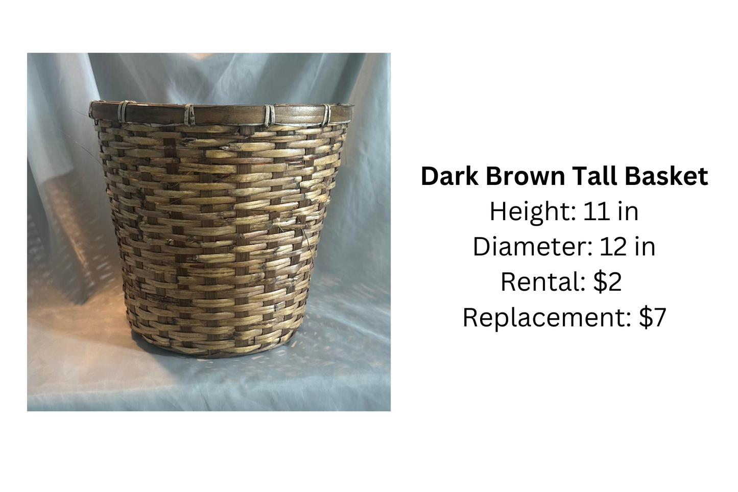 Dark Brown Wicker Basket