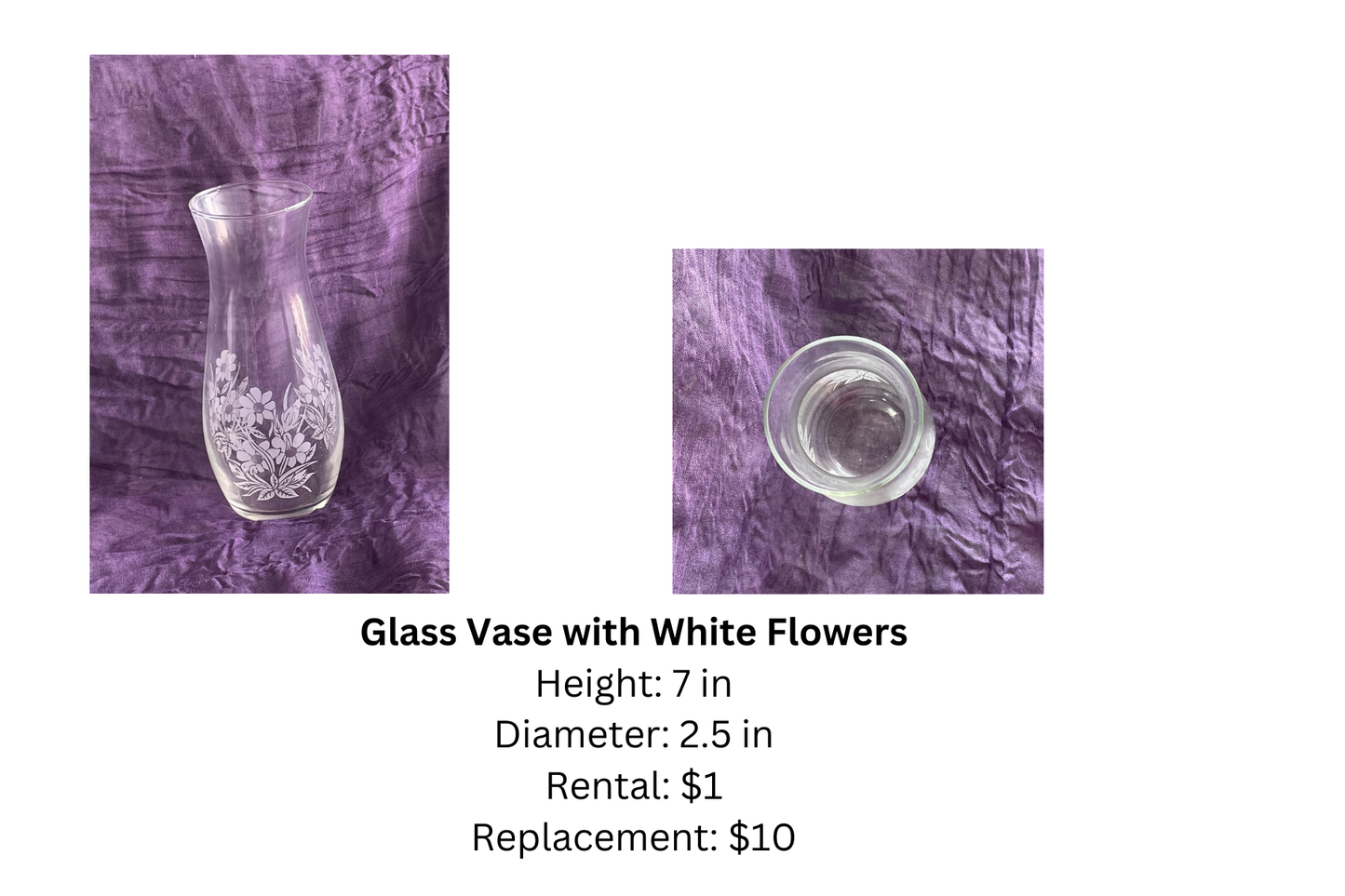 Glass Vase with White Flowers
