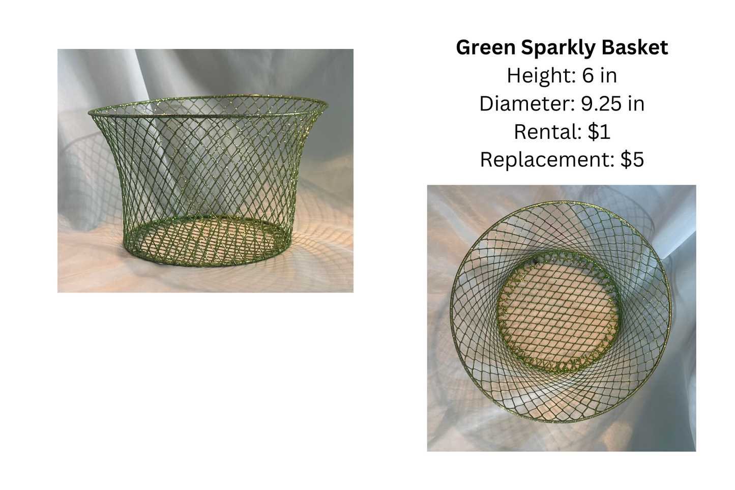 Green Sparkly Basket