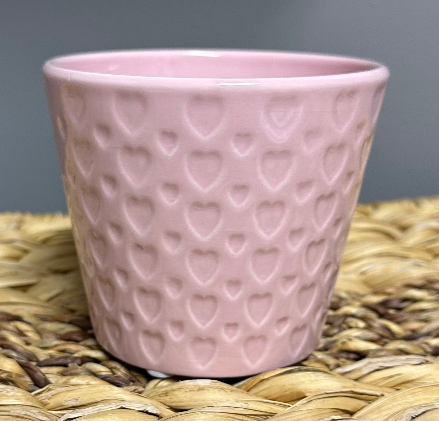 Pink Heart Pot