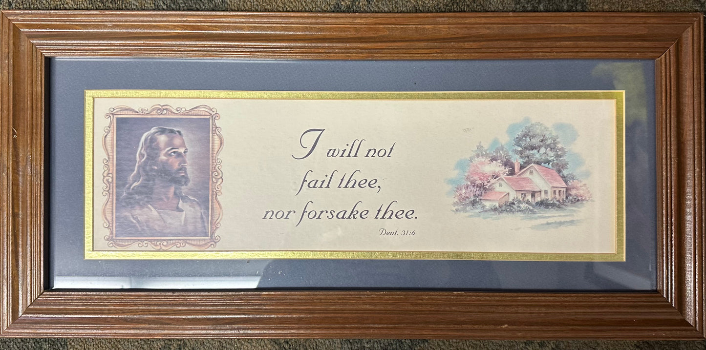 "I will not fail thee, nor forsake thee" Wall Art