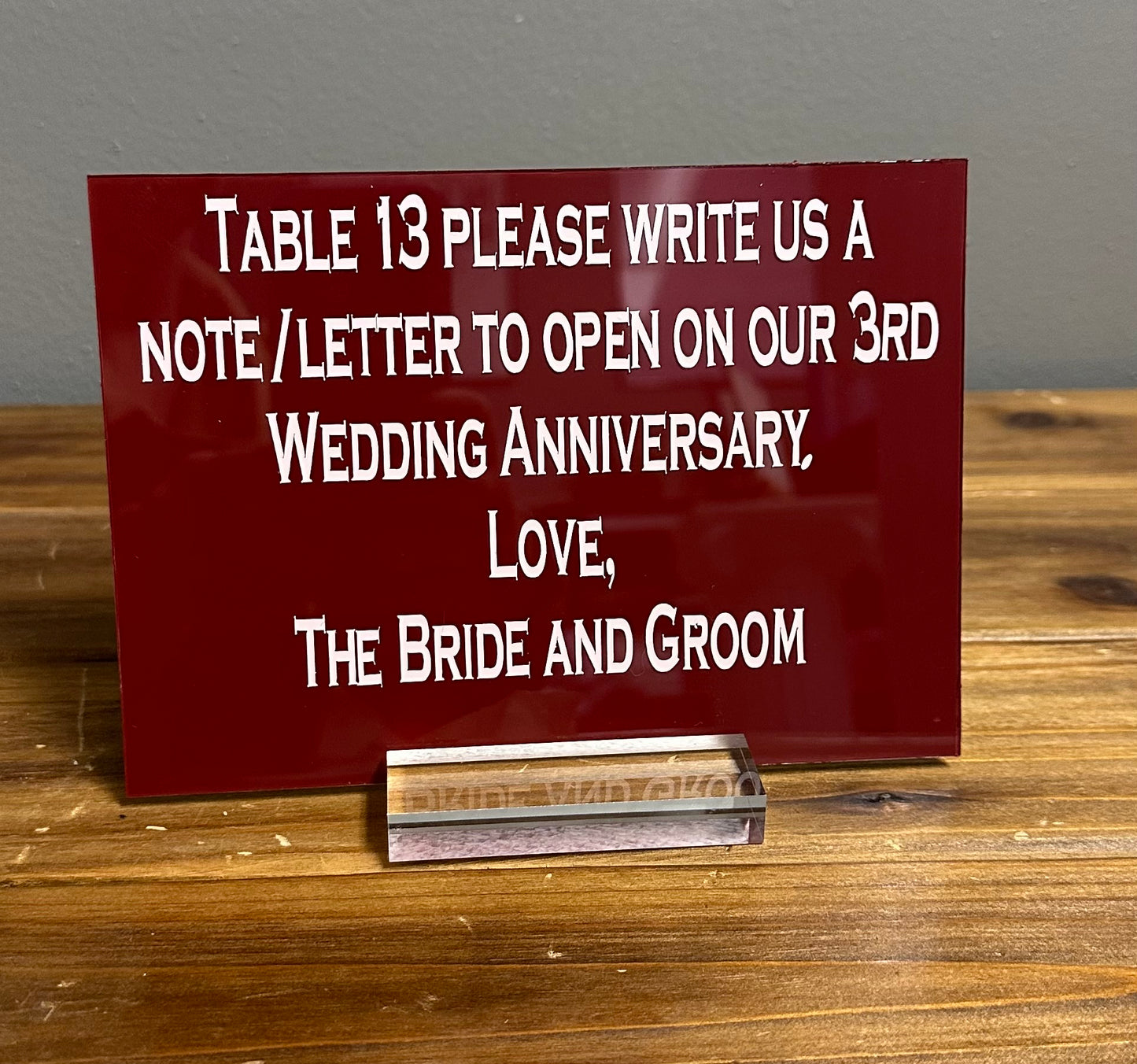 Letter Prompts Table Signs