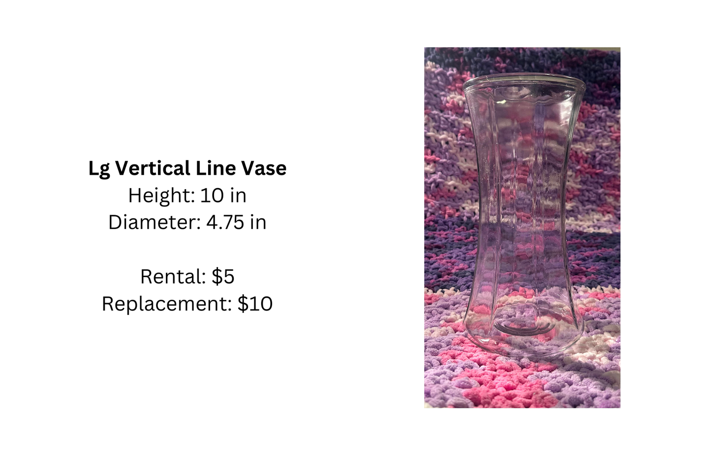 Large Vertical Line Vase