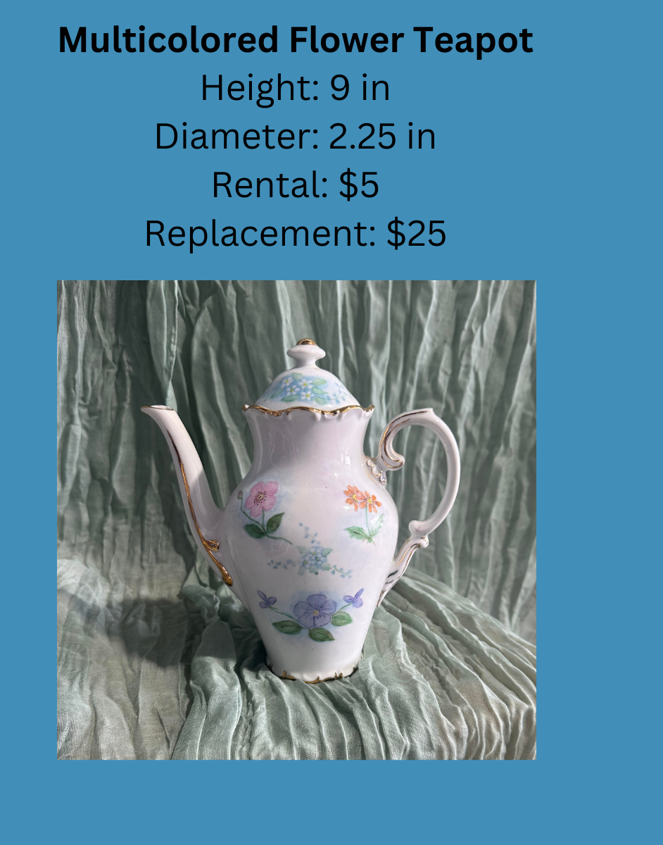 Multicolored Flower Teapot
