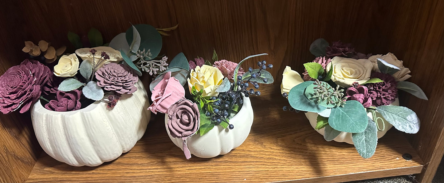 Ceramic Pumpkin Centerpieces