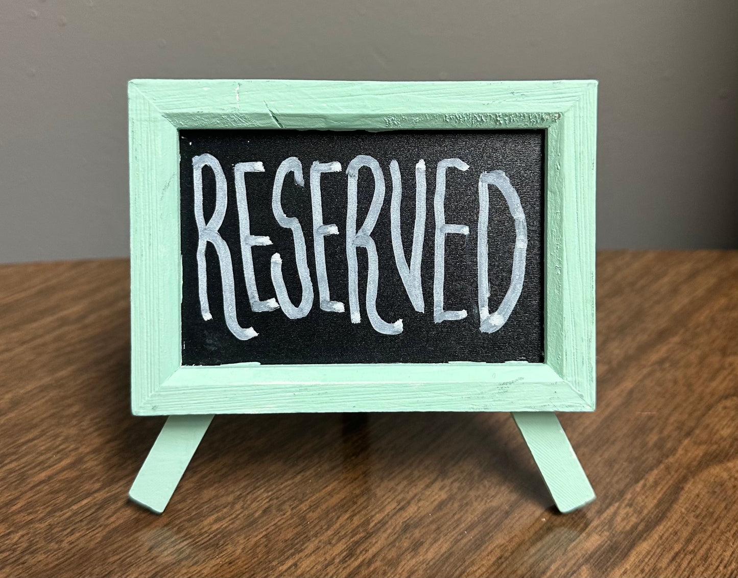 Teal Reserved Chalk Signs