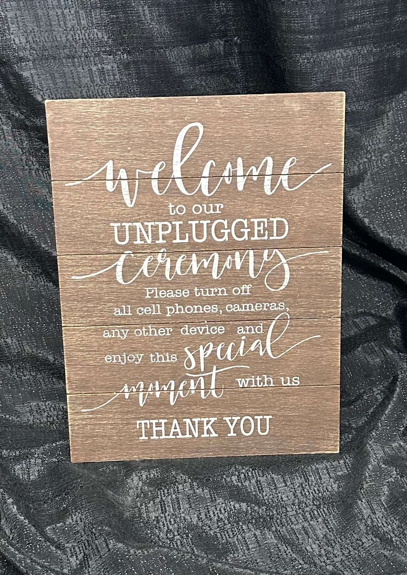 Unplugged Ceremony Sign