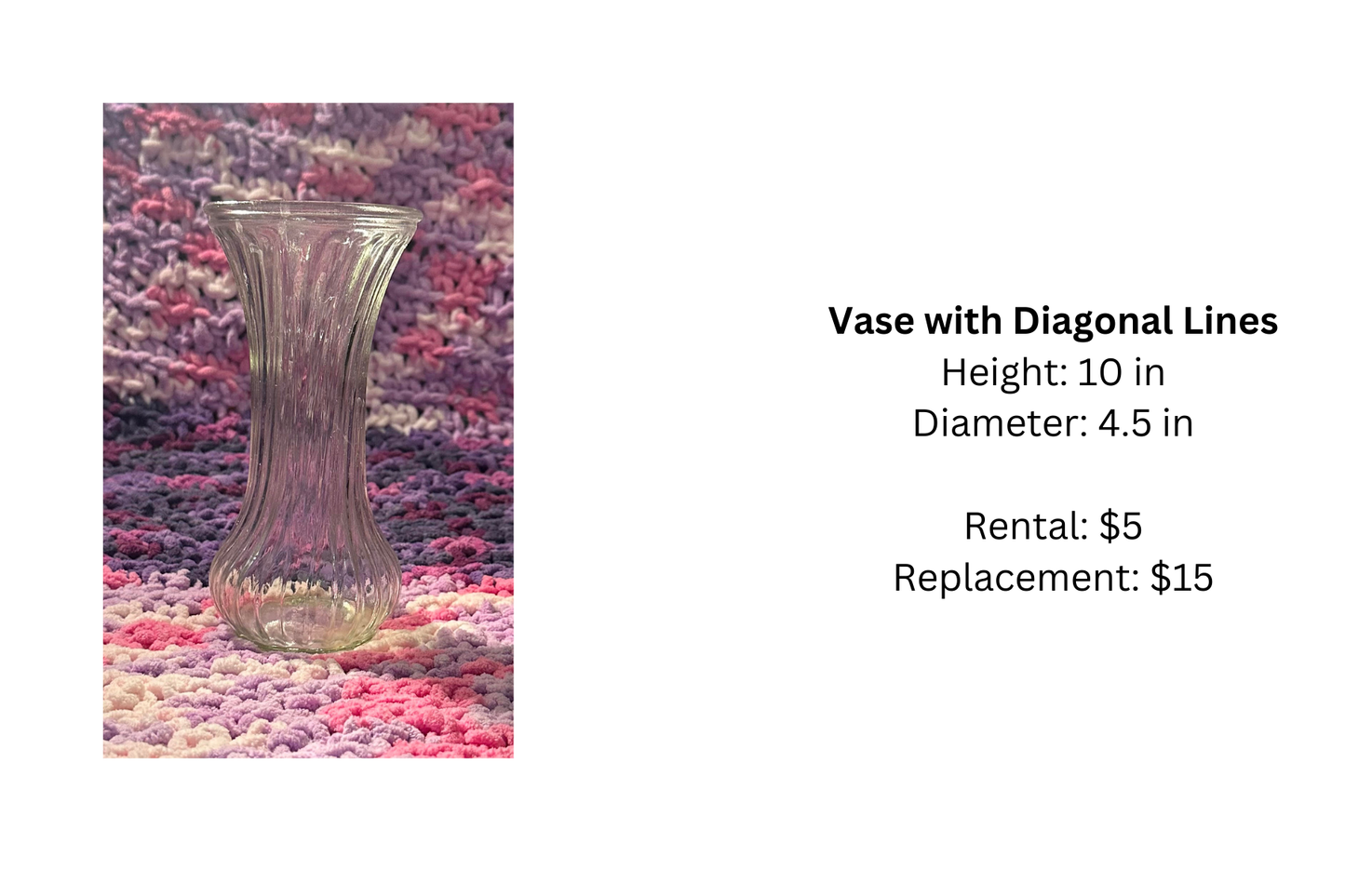 Vase with Diagonal Lines