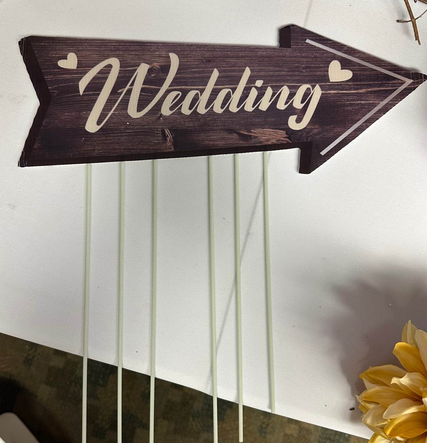 "Wedding" Arrow Sign