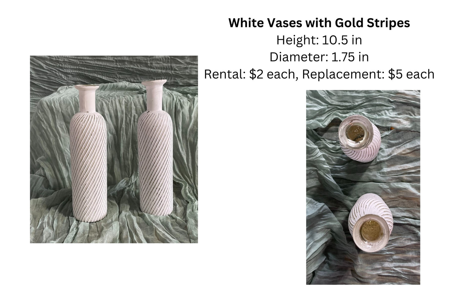 White Gold Vase