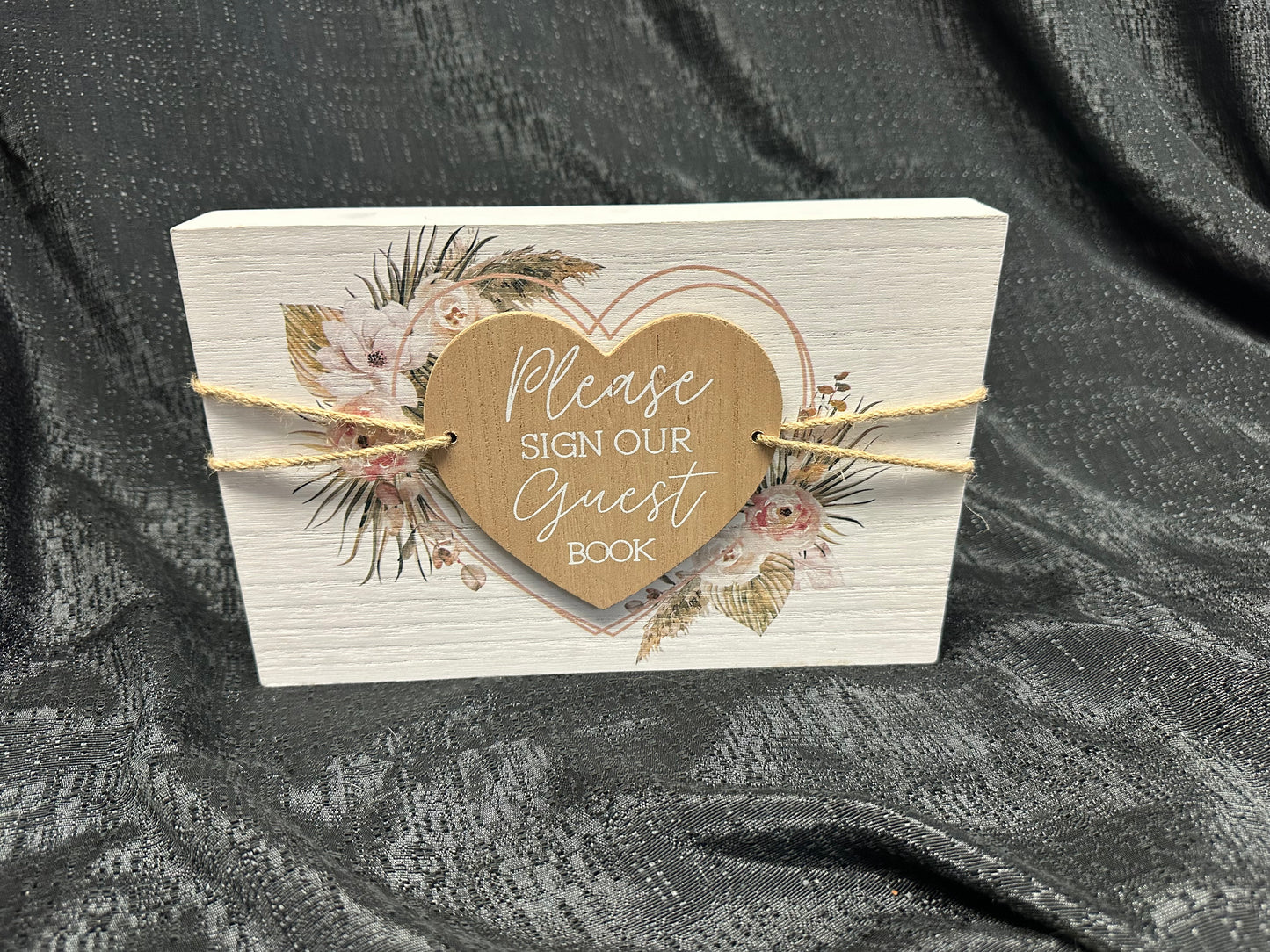 White Guest Book Sign