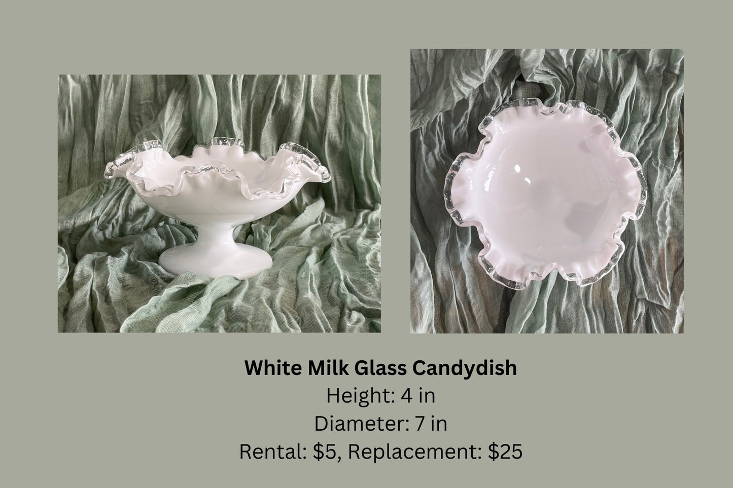 White Milk Glass Candydish