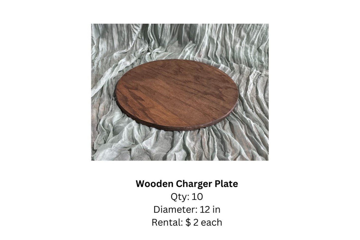 Wooden Chargers