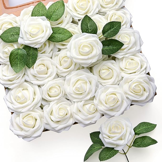 Artificial White Rose