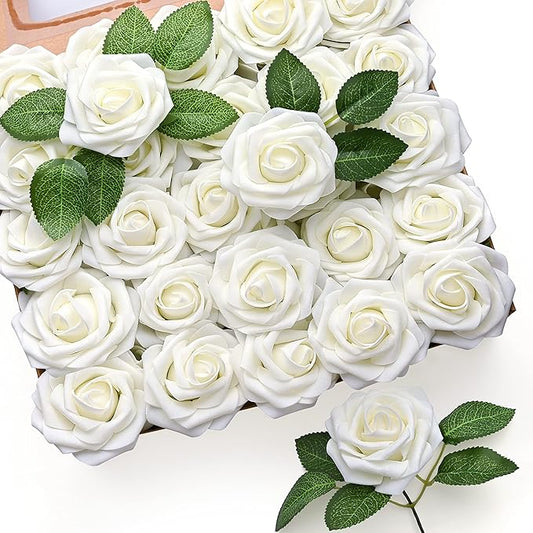 Artificial White Rose