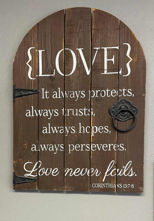 Wooden Door Sign