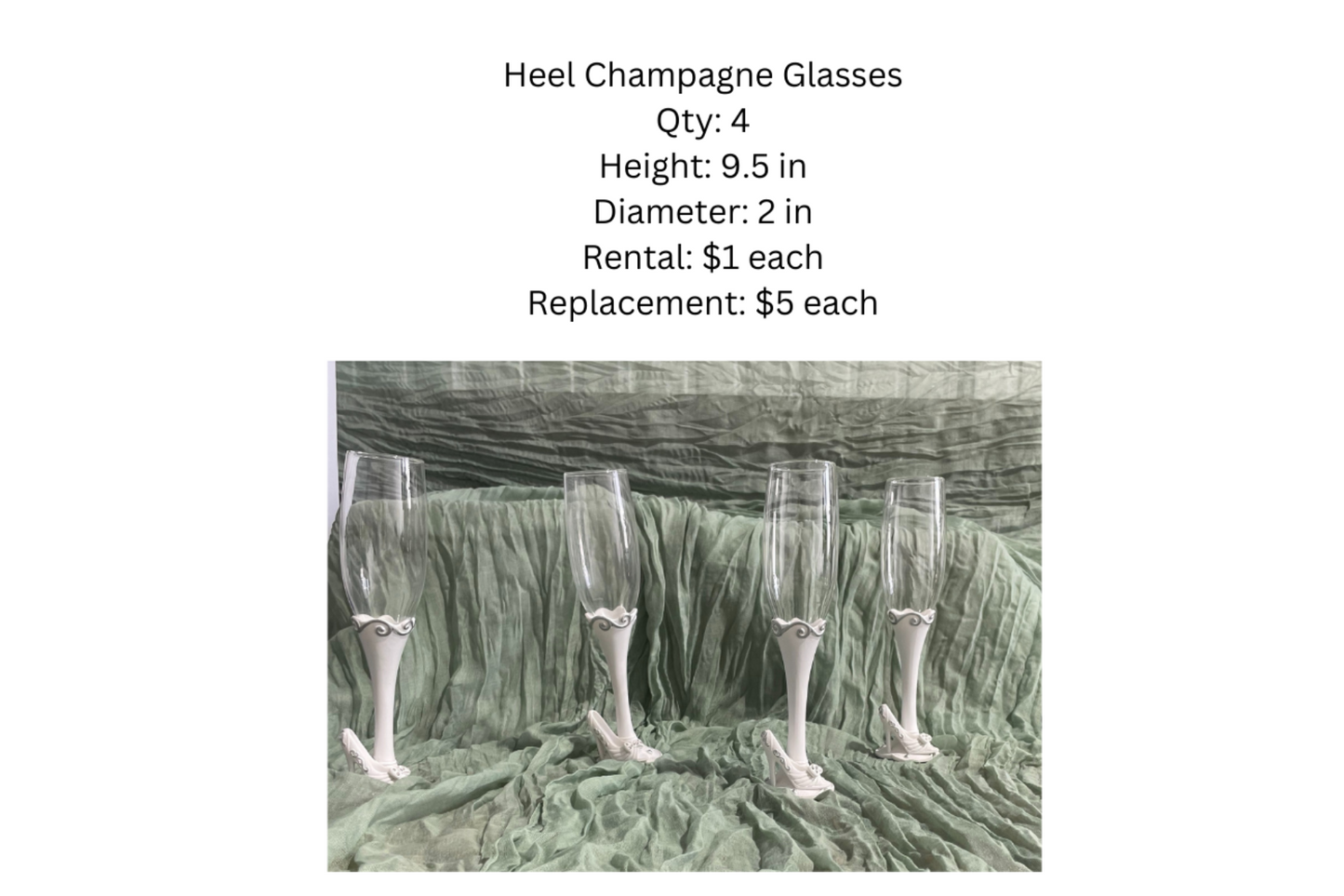High Heel Champagne Glasses