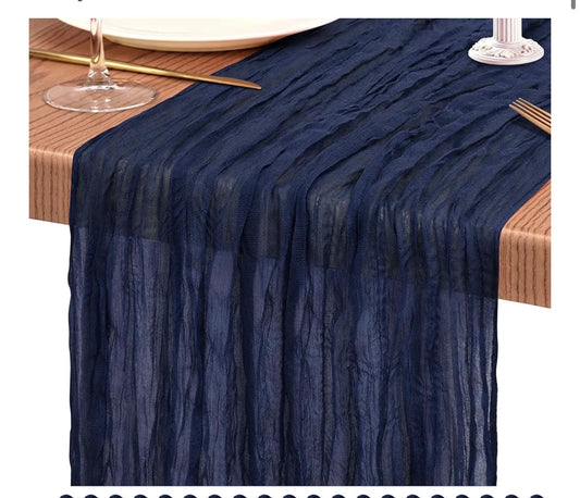 Navy blue cheesecloth