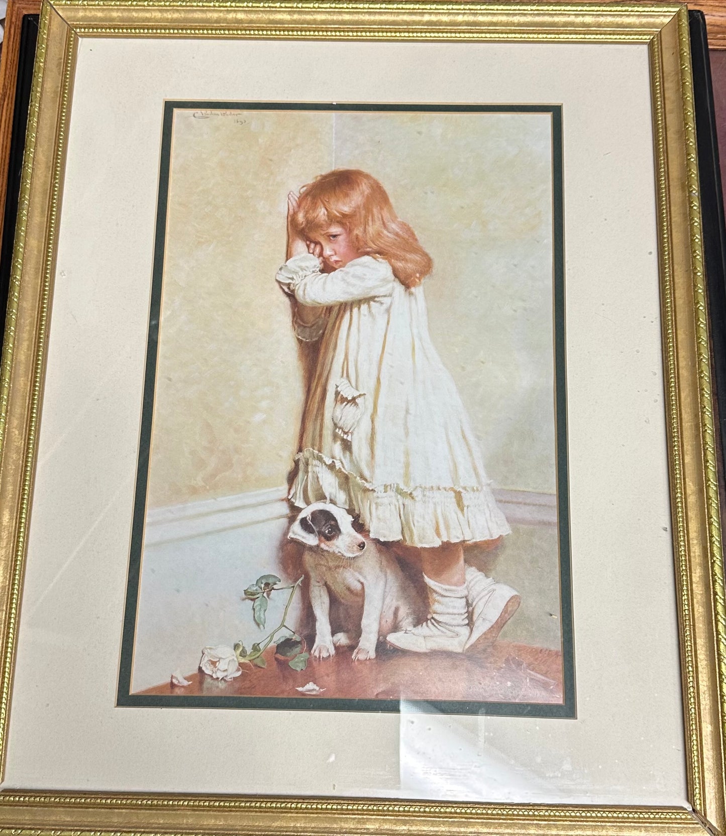 Charles Burton Barber VTG "In Disgrace Little Girl in Corner