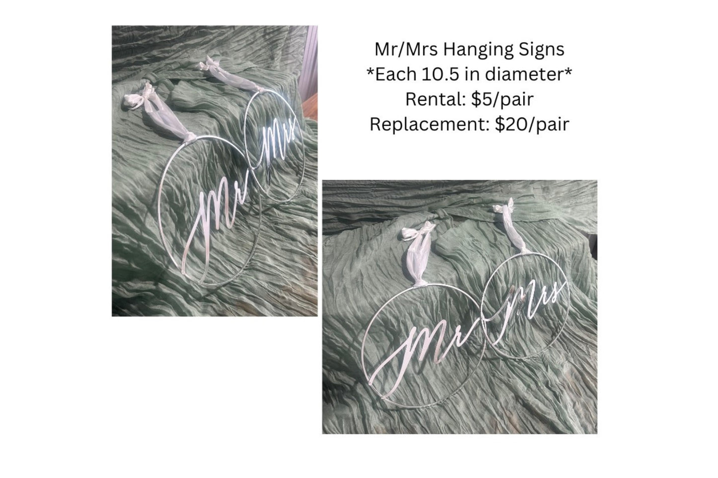 Mr. & Mrs. Hanging Signs
