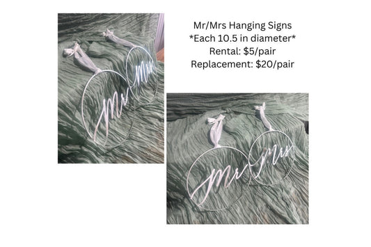 Mr. & Mrs. Hanging Signs