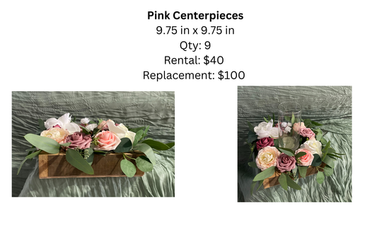 Pink Centerpieces