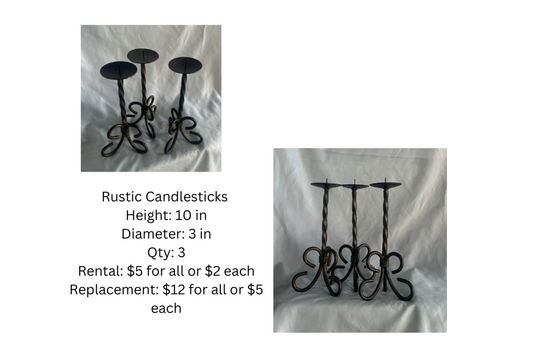 Rustic Candlesticks
