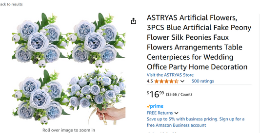 Blue Peonies