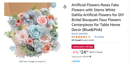 Blue Pink Bouquet Kit
