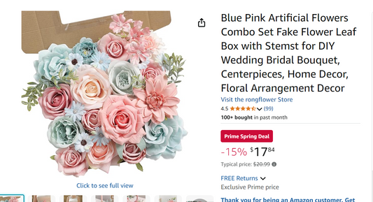 Blue Pink Floral