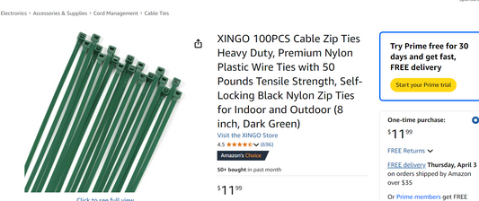 Green Zipties
