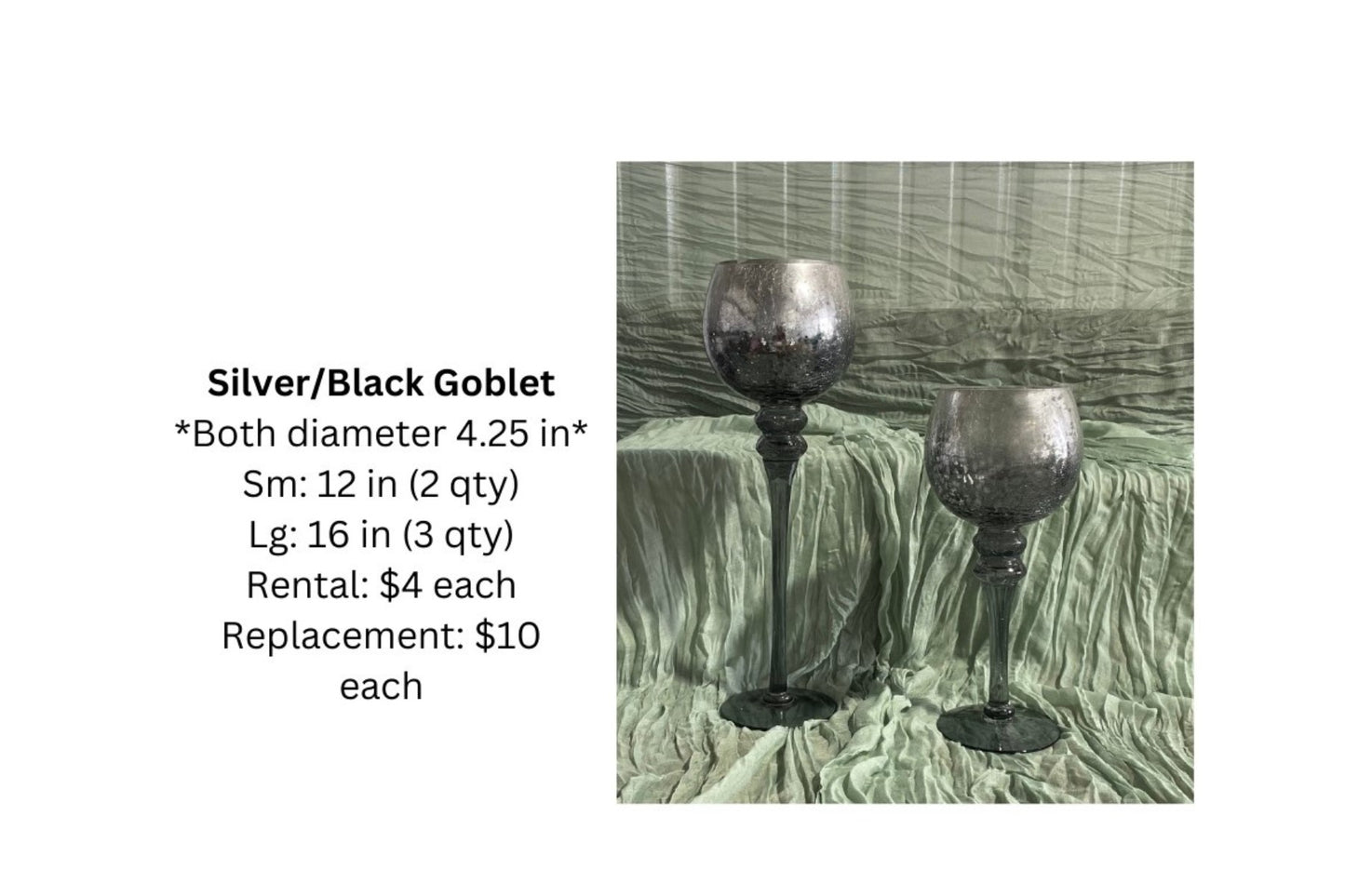 Silver Black Goblets