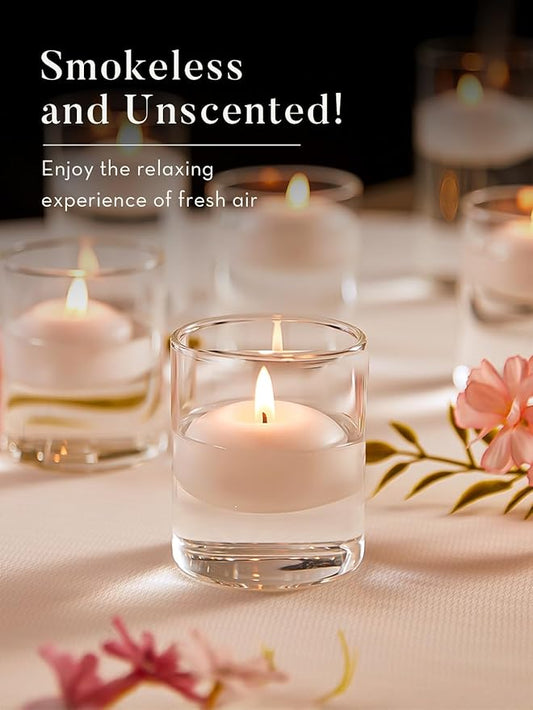 Floating White Candles