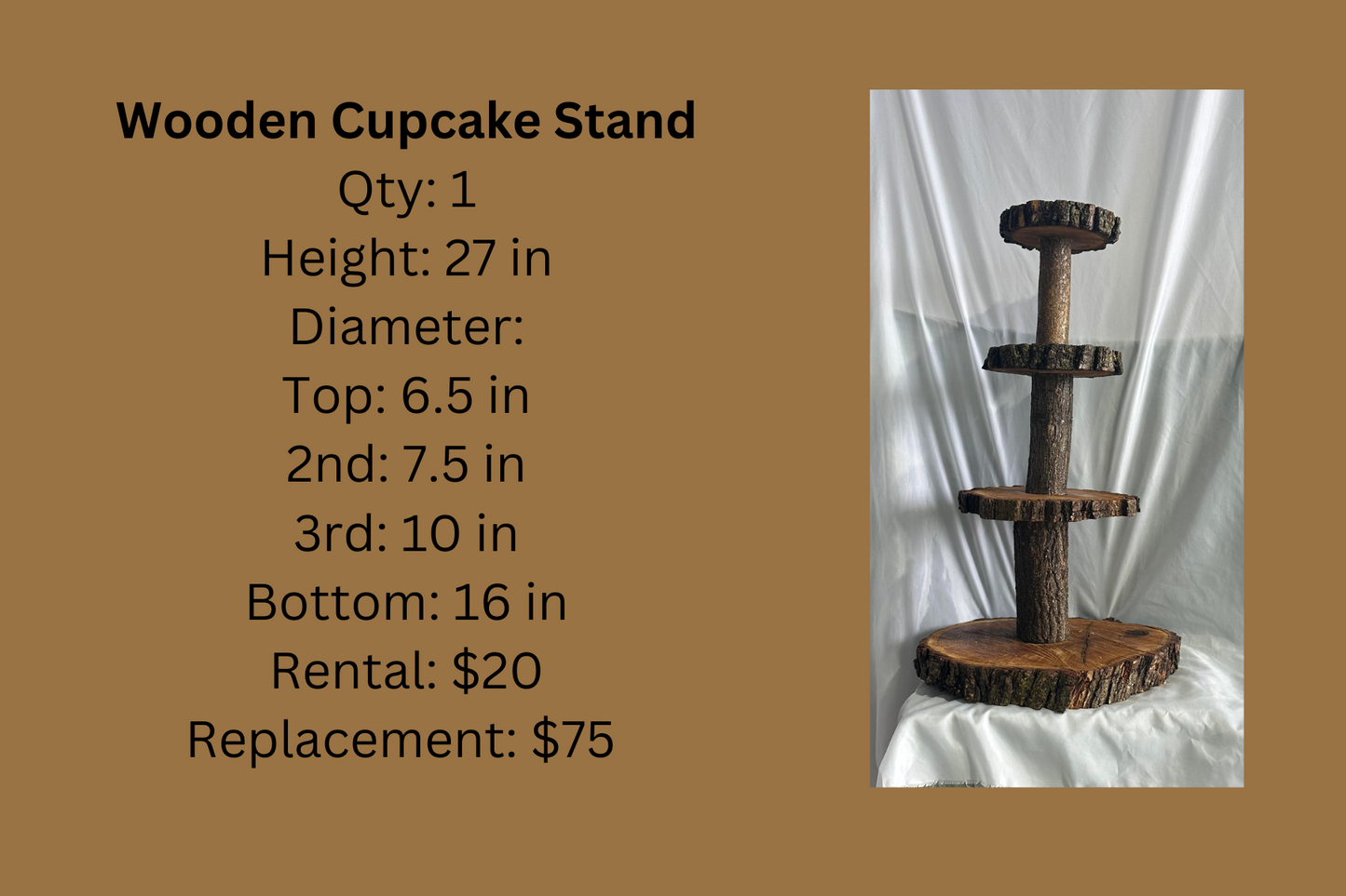 Wooden Cupcake Stand